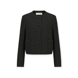 Christian Dior Cropped Jacket, Black Wool (Silk Lining), Size US 8